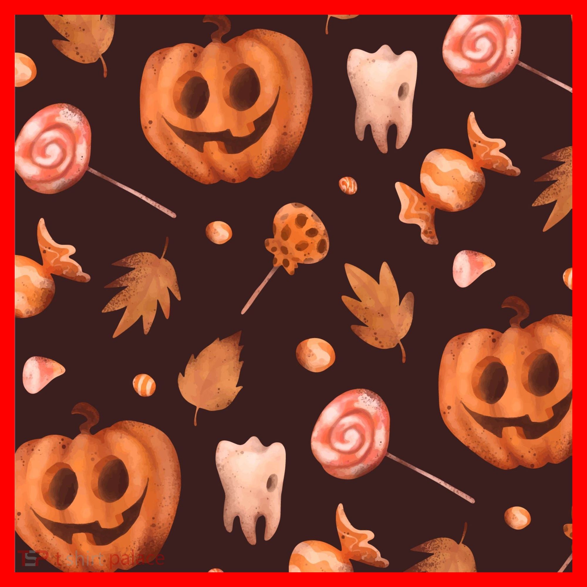 Creepy Halloween Pumpkin Candy Santa Hat