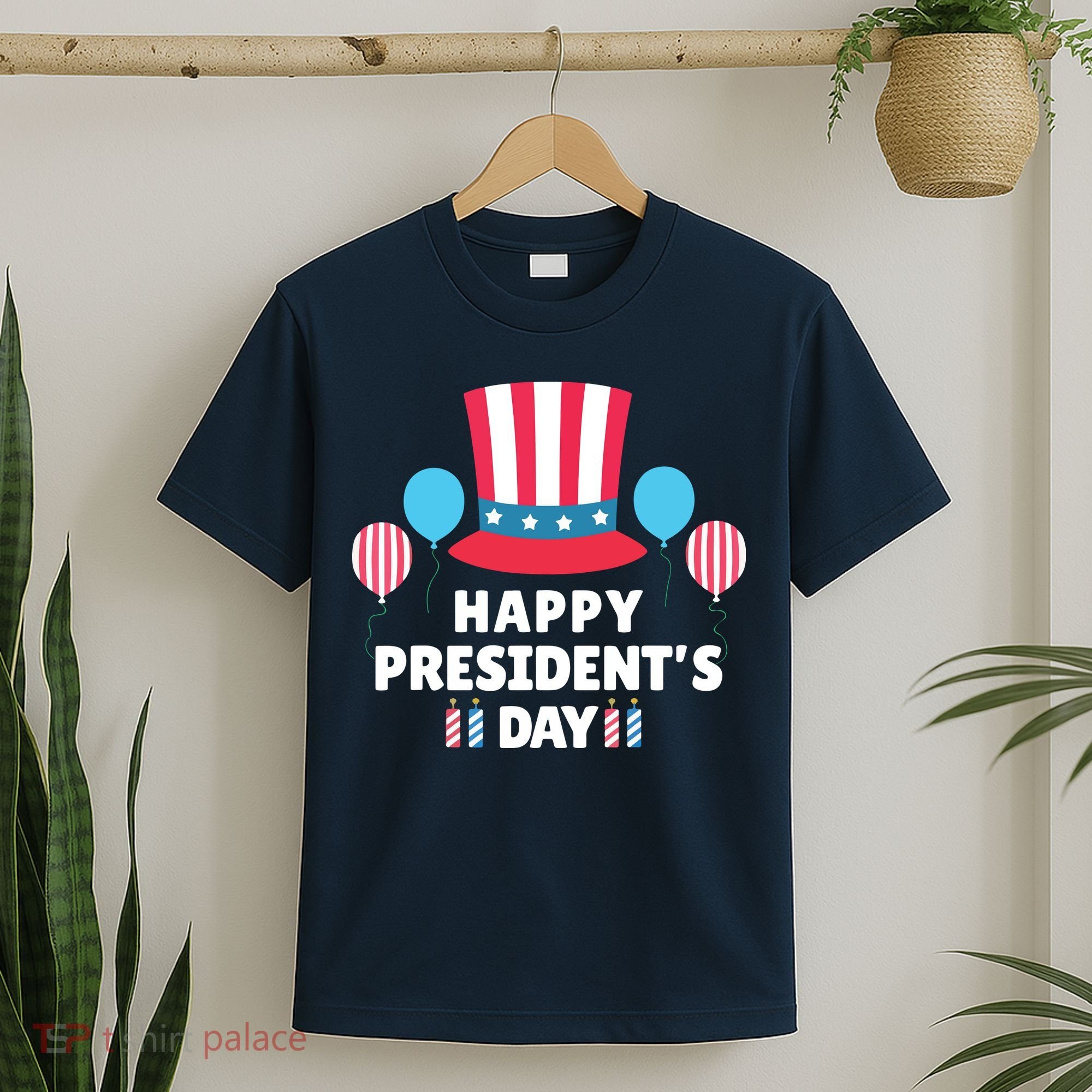 Cute Happy Presidents Day American Colors Patriots Gift T-Shirt