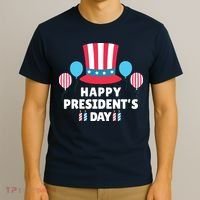 Cute Happy Presidents Day American Colors Patriots Gift T-Shirt thumb 3