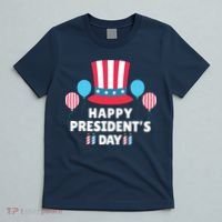 Cute Happy Presidents Day American Colors Patriots Gift T-Shirt thumb 5