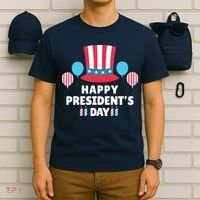 Cute Happy Presidents Day American Colors Patriots Gift T-Shirt thumb 6