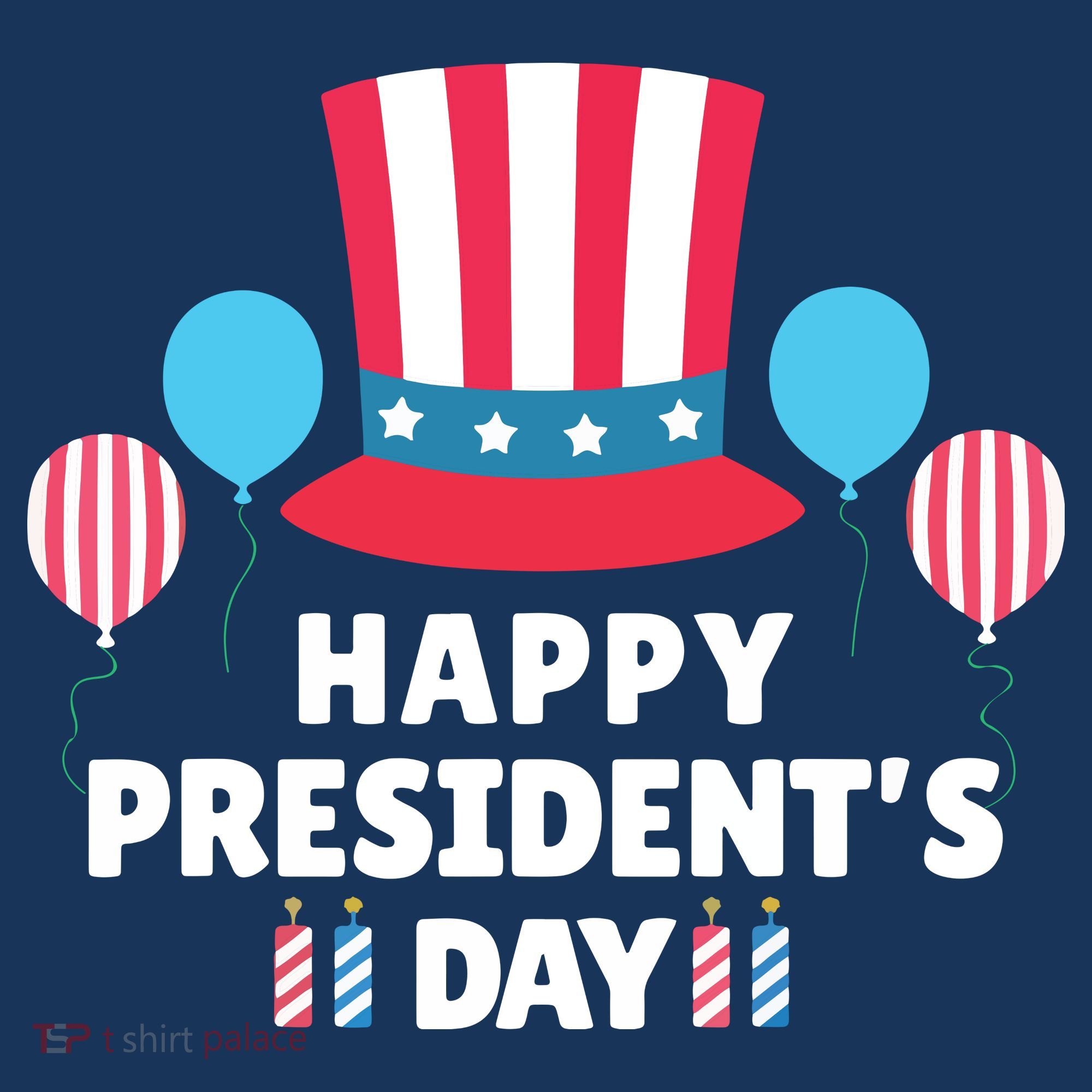 Cute Happy Presidents Day American Colors Patriots Gift T-Shirt