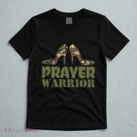 Camo Heels Prayer Warrior Faith God Jesus T-Shirt thumb 5