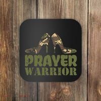 Camo Heels Prayer Warrior Faith God Jesus Coaster thumb 0
