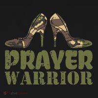 Camo Heels Prayer Warrior Faith God Jesus Women's Hoodie thumb 2