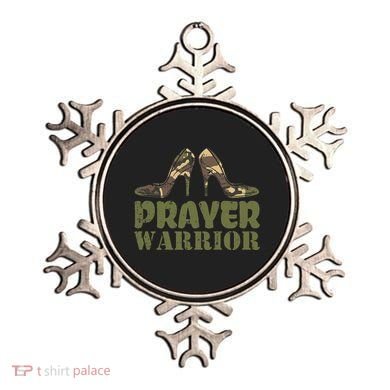 Camo Heels Prayer Warrior Faith God Jesus Ornament