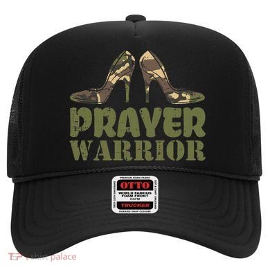 Camo Heels Prayer Warrior Faith God Jesus Hat