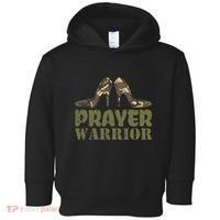 Camo Heels Prayer Warrior Faith God Jesus Toddler Hoodie thumb 0