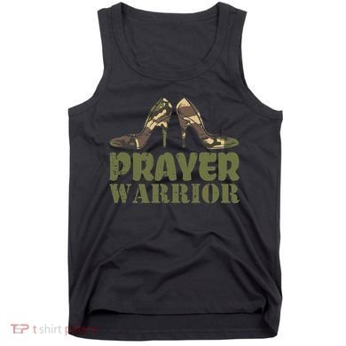 Camo Heels Prayer Warrior Faith God Jesus Tank Top