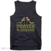 Camo Heels Prayer Warrior Faith God Jesus Tank Top thumb 0