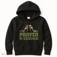 Camo Heels Prayer Warrior Faith God Jesus Kids Hoodie thumb 0