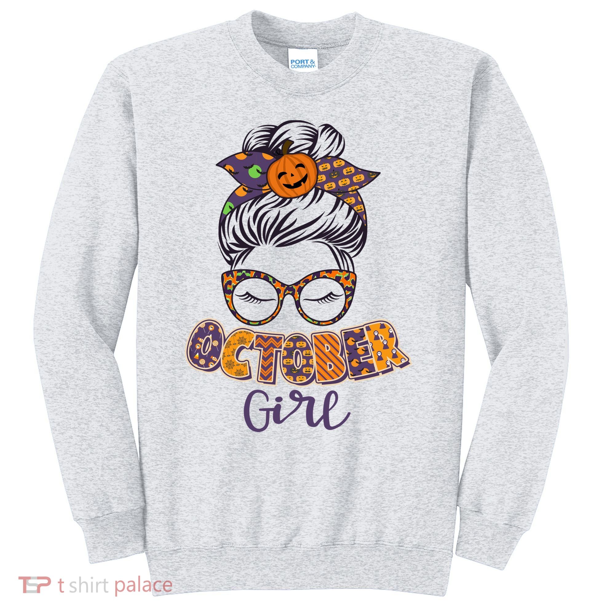 Cute Halloween Patterns October Girl Sweatshirt