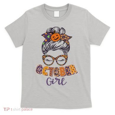 Cute Halloween Patterns October Girl T-Shirt