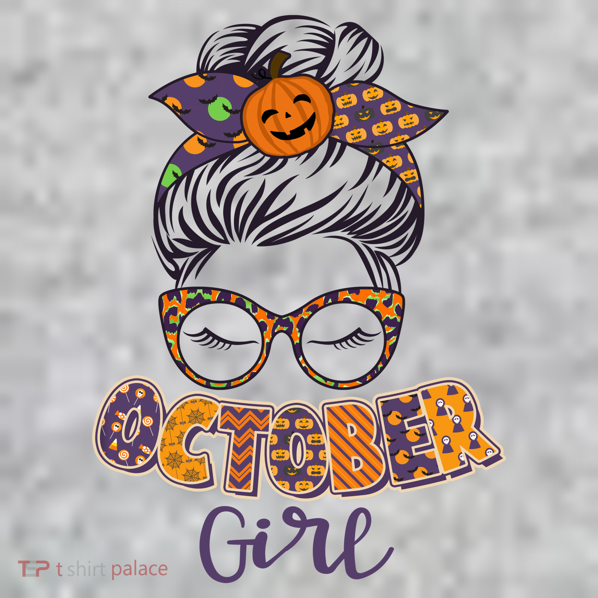 Cute Halloween Patterns October Girl Toddler T-Shirt