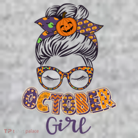 Cute Halloween Patterns October Girl Kids Sweatshirt thumb 2