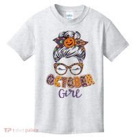 Cute Halloween Patterns October Girl Kids T-Shirt thumb 0