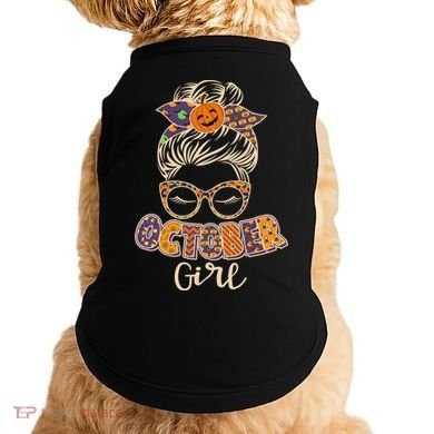 Cute Halloween Patterns October Girl Doggie Tank