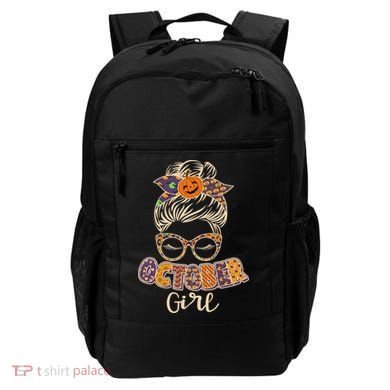 Cute Halloween Patterns October Girl Backpack
