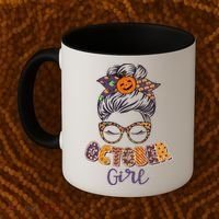 Cute Halloween Patterns October Girl Coffee Mug thumb 2