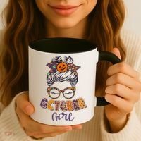 Cute Halloween Patterns October Girl Coffee Mug thumb 3