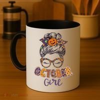 Cute Halloween Patterns October Girl Coffee Mug thumb 4