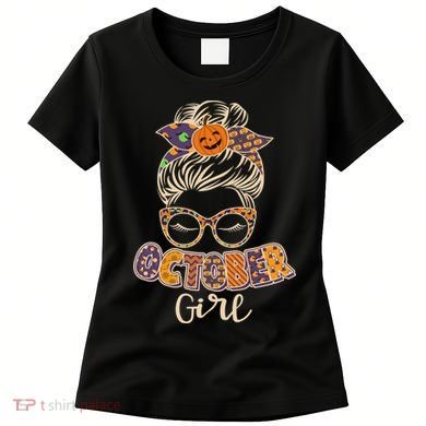 Cute Halloween Patterns October Girl Women's T-Shirt