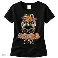Cute Halloween Patterns October Girl Women's T-Shirt thumb 0
