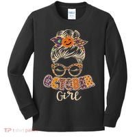 Cute Halloween Patterns October Girl Kids Long Sleeve Shirt thumb 0