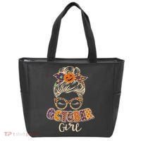 Cute Halloween Patterns October Girl Tote Bag thumb 0