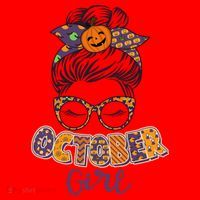 Cute Halloween Patterns October Girl Santa Hat thumb 1