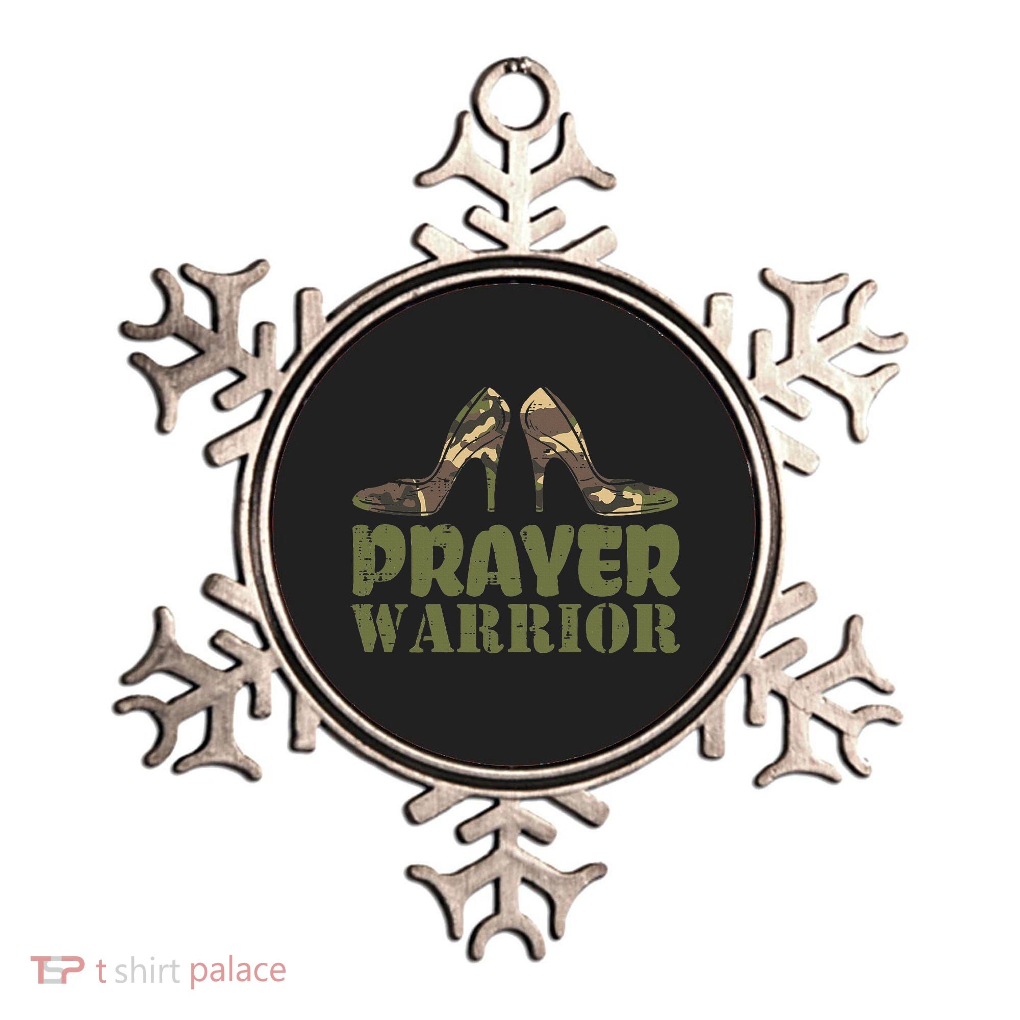 Camo Heels Prayer Warrior Faith God Jesus Christian Ornament