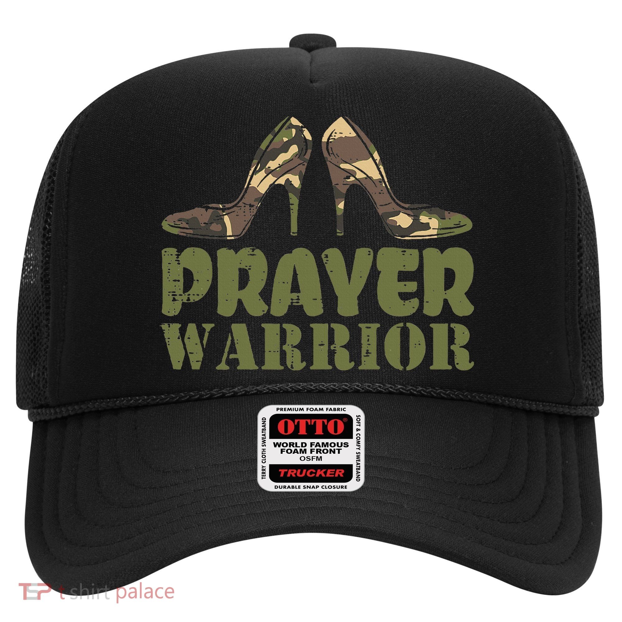 Camo Heels Prayer Warrior Faith God Jesus Christian Hat