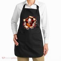 Creepy Halloween Peeking Through Clown Apron thumb 2