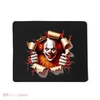 Creepy Halloween Peeking Through Clown Mousepad thumb 0
