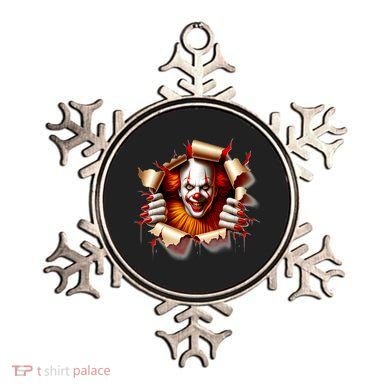 Creepy Halloween Peeking Through Clown Ornament