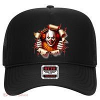 Creepy Halloween Peeking Through Clown Hat thumb 0