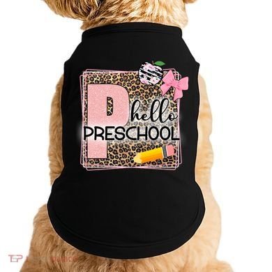 Cute Hello Pre School Teachers Students Doggie Tank