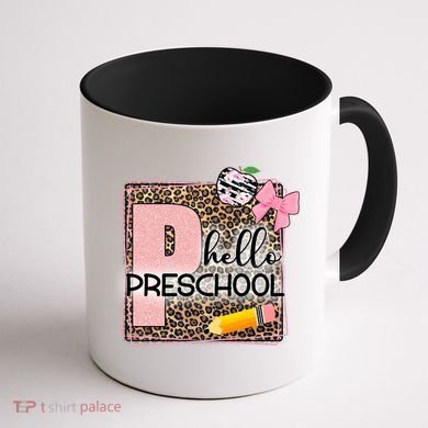 Cute Hello Pre School Teachers Students Coffee Mug back