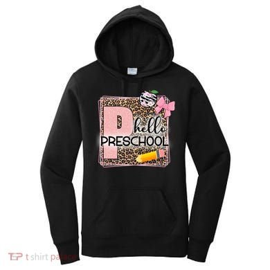 Cute Hello Pre School Teachers Students Women's Hoodie