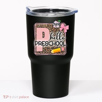 Cute Hello Pre School Teachers Students Tumbler