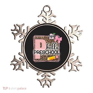 Cute Hello Pre School Teachers Students Ornament