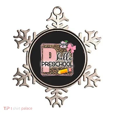Cute Hello Pre School Teachers Students Ornament
