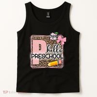 Cute Hello Pre School Teachers Students Tank Top thumb 2