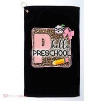 Cute Hello Pre School Teachers Students Golf Towel thumb 0