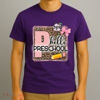 Cute Hello Pre School Teachers Students T-Shirt thumb 3