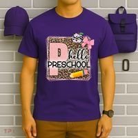 Cute Hello Pre School Teachers Students T-Shirt thumb 6