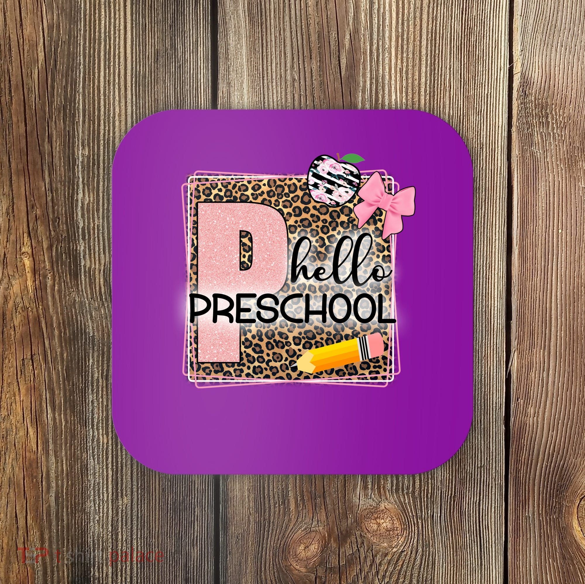 Cute Hello Pre School Teachers Students Coaster