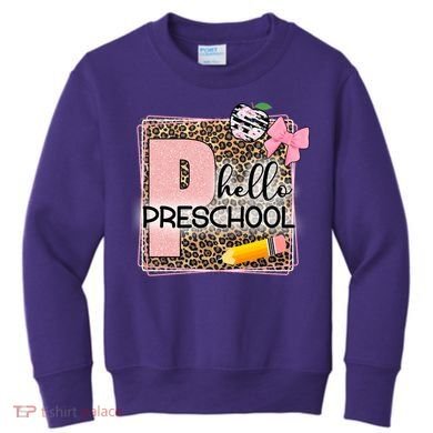 Cute Hello Pre School Teachers Students Kids Sweatshirt