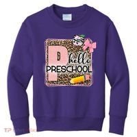 Cute Hello Pre School Teachers Students Kids Sweatshirt thumb 0