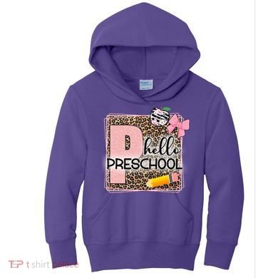Cute Hello Pre School Teachers Students Kids Hoodie
